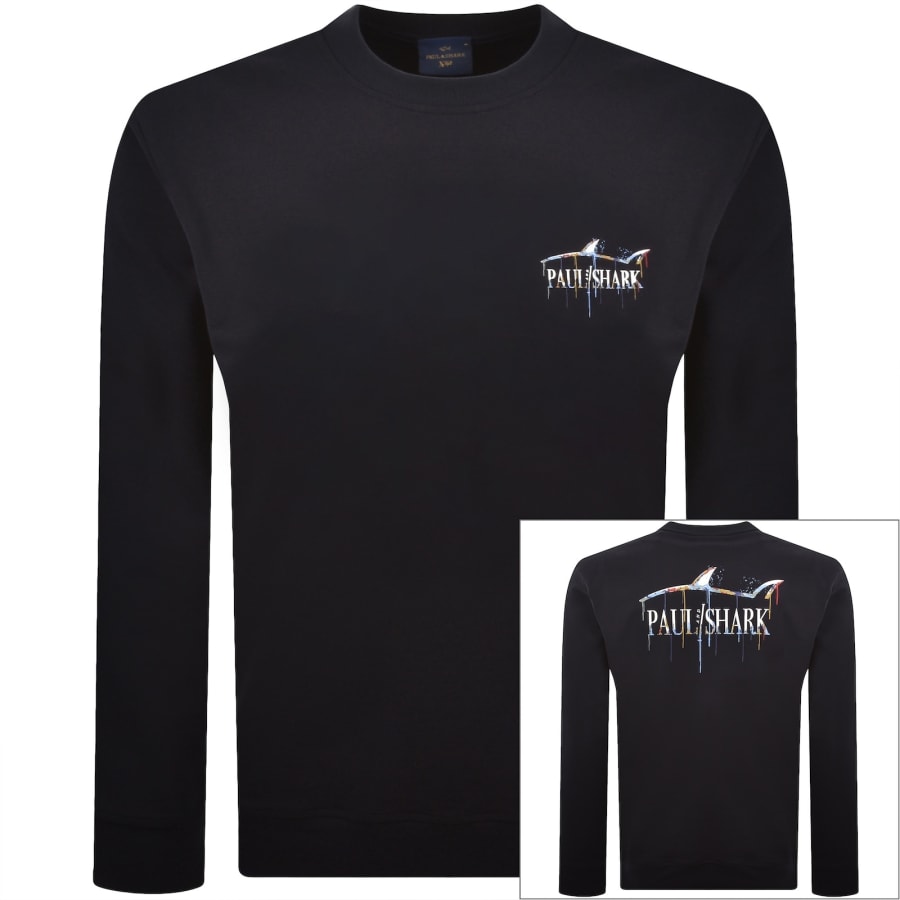 PAUL&SHARK ブランドロゴ　置き物 Paul And Shark X-Soft Logo Sweatshirt Navy | Mainline Menswear us